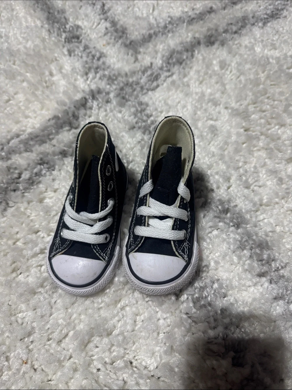 Converse Kids Black & White High Top Sneakers